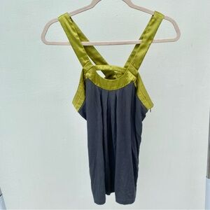 Y2K The Limited Grey Green Satin Trim Tank Top Size Medium